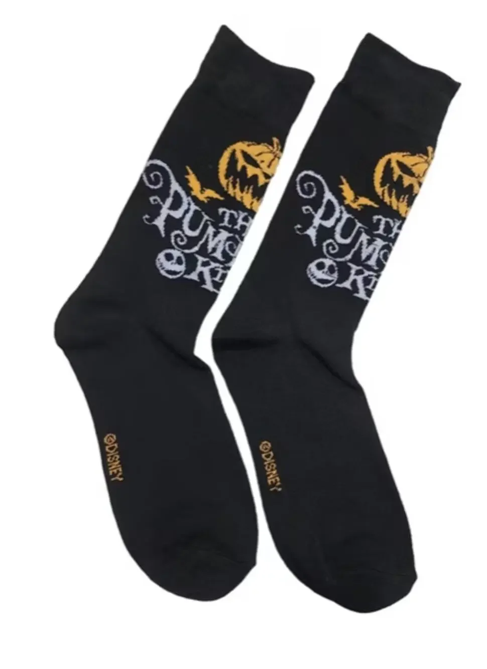 Disney Nightmare Before Christmas Pumpkin King Crew Socks Shoe Size 6-12 NWT